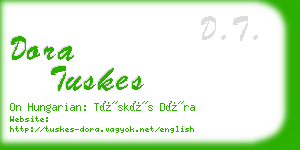 dora tuskes business card